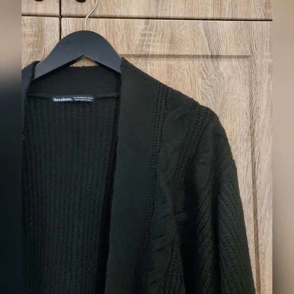 Threadbare Black Cardigan Sweater - Picture 2 of 3